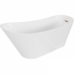 Mexen Alta laisvai stovinti vonia 170 x 75 cm, balta, aukso rožinė perpildymas - 52141707500-60