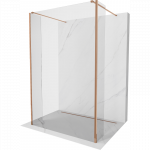 Mexen Kioto laisvai stovinti du&scaron;o sienelė 100 x 30 x 30 cm, permatoma, rožinis auksas - 800-100-030-222-60-00-030