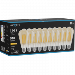 Mexen Vintis 10x LED gijų lemputė E27, ST64, 10W, &Scaron;ilta - 2200K, 910 lm, gintarinė - L152-E27-1022-50x10