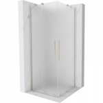Mexen Velar Dvivietis stumdomas du&scaron;o kabinas 90 x 90 cm, matinė, &scaron;lifuotas nikelis - 871-090-090-32-97