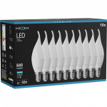 Mexen Nova 10x LED lemputė E14, C37, 8W, &Scaron;altai balta - 6500K, 840 lm - L106-E14-0865-01x10