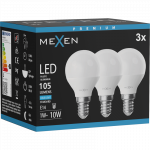 Mexen Nova 3x LED Lemputė E14, G45, 1W, &Scaron;alta - 6500K, 105 lm - L101-E14-0165-01x03