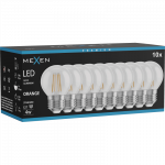 Mexen Vintis 10x LED gijų lemputė E27, G45, 4W, 55 lm, oranžinė - L156-E27-04XX-48x10