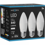 Mexen Nova 3x LED lemputė E27, C37, 8W, Neutrali - 4000K, 840 lm - L102-E27-0840-01x03