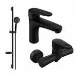 Mexen Kama DS75 du&scaron;o komplektas, juodas - 72504DS75-70