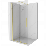Mexen Velar stumdomoji du&scaron;o siena Walk-in 80 x 200 cm, skaidri 8 mm, auksinė &scaron;lifuota - 871-080-000-03-55