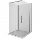 Mexen Rox-3S 3-sienės stumdomos du&scaron;o kabina 95 x 95 cm, skaidri, &scaron;lifuotas nikelis - 8C2-095-095-97-00-3S