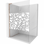 Mexen Kioto L du&scaron;o siena Walk-in 70 x 200 cm, baltas ra&scaron;tas, rožinis auksas - 800-070-103-60-85
