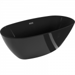 Mexen Eris laisvai pastatoma vonia 170 x 80 cm, juoda, pilkas matinės spalvos persipylimas - 53441708070-66