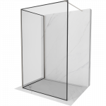 Mexen Kioto du&scaron;o siena Walk-in 140 x 80 cm, juodas rėmelis, &scaron;lifuotas nikelis - 800-140-212-97-70-080
