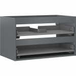 Mexen Box-A praustuvo spintelės korpusas 80 cm, 2 stalčiai, matinė grafito spalva - 91AX0-0800-470-2-66