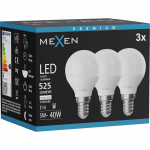 Mexen Nova 3x LED lemputė E14, G45, 5W, Neutralus - 4000K, 525 lm - L101-E14-0540-01x03