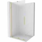 Mexen Velar stumdomos du&scaron;o sienelės Walk-in 85 x 200 cm, matinės 8 mm, aukso spalvos &scaron;lifuotas - 871-085-000-33-55