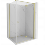 Mexen Mist-F De&scaron;inysis sulankstomas du&scaron;o kabinas 80 x 85 cm, skaidrus, auksinis - 8A6T-080-085-50-00-P
