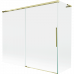 Mexen Rox L vonios pertvara 2 dalių, slankiojama 180 + 80 x 150 cm, skaidrus, auksinis - 8C9L-180-080-50-00