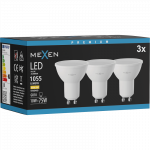 Mexen Nova 3x LED lemputė GU10, 10W, &Scaron;ilta - 3000K, 1055 lm - L108-GU10-1030-01x03