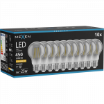 Mexen Vintis 10x LED siūlinė lemputė E27, A60, 6W, &Scaron;ilta - 2200K, 450 lm, dūmo spalva - L150-E27-0622-70x10
