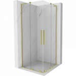 Mexen Velar L Duo stumdomas du&scaron;o kabinas 100 x 100 cm, skaidrus, auksinis &scaron;lifuotas - 871-100-100-02-03-55