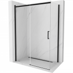 Mexen Omega slankiojančių durų du&scaron;o kabina 150 x 80 cm, skaidri, juoda - 825-150-080-70-00