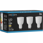Mexen Nova 3x LED lemputė GU10, 12W, &Scaron;ilta - 3000K, 1260 lm - L108-GU10-1230-01x03