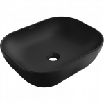 Mexen Rosa praustuvas ant stalvir&scaron;io, 50 x 40 cm, juodas matinis - 21095085