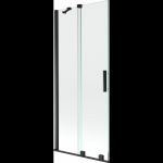 Mexen Velar vonios ekrano 2 dalių stumdomas 85 x 150 cm, permatomas, juodas - 896-085-000-01-70