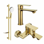 Mexen Royo DF05 vonios komplektas, auksinis - 72203DF05-50