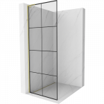 Mexen Kioto L du&scaron;o sienelė Walk-in 70 x 200 cm, juodas tinklelis, auksinis &scaron;lifuotas - 800-070-103-55-77