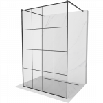 Mexen Kioto laisvai stovinti du&scaron;o sienelė 160 x 200 cm, juodas tinklelis 8 mm, juoda - 800-160-002-70-77