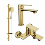 Mexen Royo DQ45 vonios rinkinys, auksinis - 72203DQ45-50