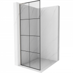 Mexen Kioto L du&scaron;o sienelė Walk-in 80 x 200 cm, juodas tinklelis, &scaron;lifuotas nikelis - 800-080-103-97-77