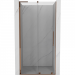 Mexen Velar L stumdomos du&scaron;o durys 120 cm, skaidrios, rožinis auksas - 871-120-003-01-60
