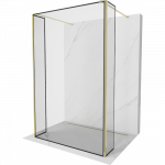 Mexen Kioto laisvai stovinti du&scaron;o sienelė 120 x 30 x 30 cm, juodas rėmas, auksinė - 800-120-030-222-50-70-030
