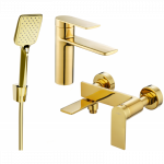 Mexen Zero R62 vonios komplektas, auksinis - 71103R62-50