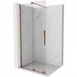 Mexen Velar stumdomoji du&scaron;o sienelė Walk-in 85 x 200 cm, skaidri 8 mm, rožinis auksas - 871-085-000-03-60