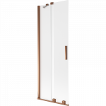 Mexen Velar vonios ekranas, dviejų dalių, stumdomas, 70 x 150 cm, matinė, rožinis auksas - 896-070-000-31-60