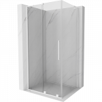 Mexen Velar L slankiojantis du&scaron;o kabina 120 x 80 cm, skaidri, balta - 871-120-080-03-20