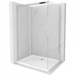 Mexen Omega stumdoma du&scaron;o kabina 120 x 90 cm, skaidri, chromo + Flat padėklas - 825-120-090-01-00-4010