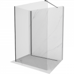 Mexen Kioto du&scaron;o sienelė Walk-in 115 x 100 cm, permatoma, juoda - 800-115-212-70-00-100
