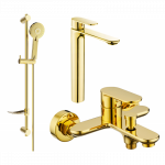 Mexen Milo DF40 vonios komplektas, auksinis - 71313DF40-50