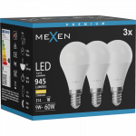 Mexen Nova 3x LED lemputė E14, G45, 9W, &Scaron;ilta - 3000K, 945 lm - L101-E14-0930-01x03