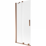 Mexen Velar vonios ekrano 2-durų slenkamas 80 x 150 cm, matinė, rožinis auksas - 896-080-000-31-60