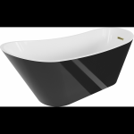 Mexen Alta laisvai pastatoma vonia 170 x 75 cm, balta/juoda, auksinis perpildymas - 52141707575-50