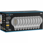 Mexen Vintis 10x kaitinimo siūlelio LED lemputė E27, G95, 8W, &Scaron;ilta - 2700K, 680 lm, dūminė - L157-E27-0827-70x10