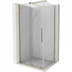 Mexen Velar stumdomas du&scaron;o kabinas 90 x 75 cm, permatomas, auksinis - 871-090-075-01-50