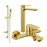 Mexen Alfa DF02 vonios komplektas, auksinis - 745713DF02-50