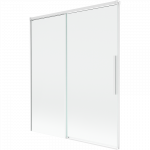 Mexen Rox 2-dalių stumdomas du&scaron;o užuolaidų perėjos durys 140 x 150 cm, permatomas, baltas - 8C9-140-001-20-00