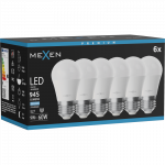 Mexen Nova 6x LED Lemputė E27, G45, 9W, &Scaron;alta - 6500K, 945 lm - L101-E27-0965-01x06