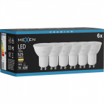 Mexen Nova 6x LED lemputė GU10, 5W, &Scaron;ilta - 3000K, 525 lm - L107-GU10-0530-01x06
