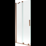 Mexen Velar stumdomas dviejų plok&scaron;čių vonios ekranas 85 x 150 cm, permatomas, rožinis auksas - 896-085-000-01-60